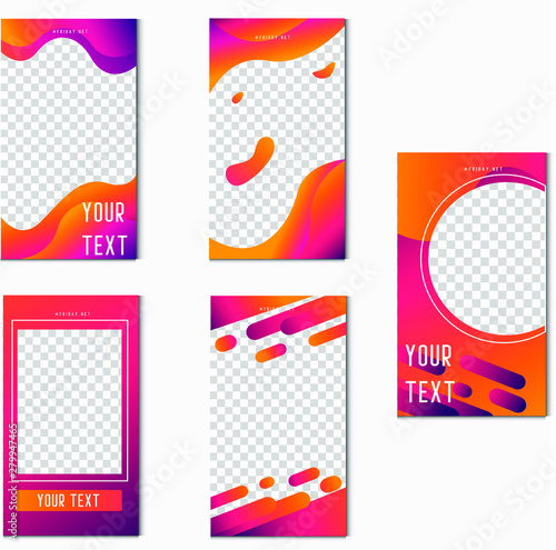 design background for stories IG, editable template,  poster, banner vector. Design backgrounds for social media.