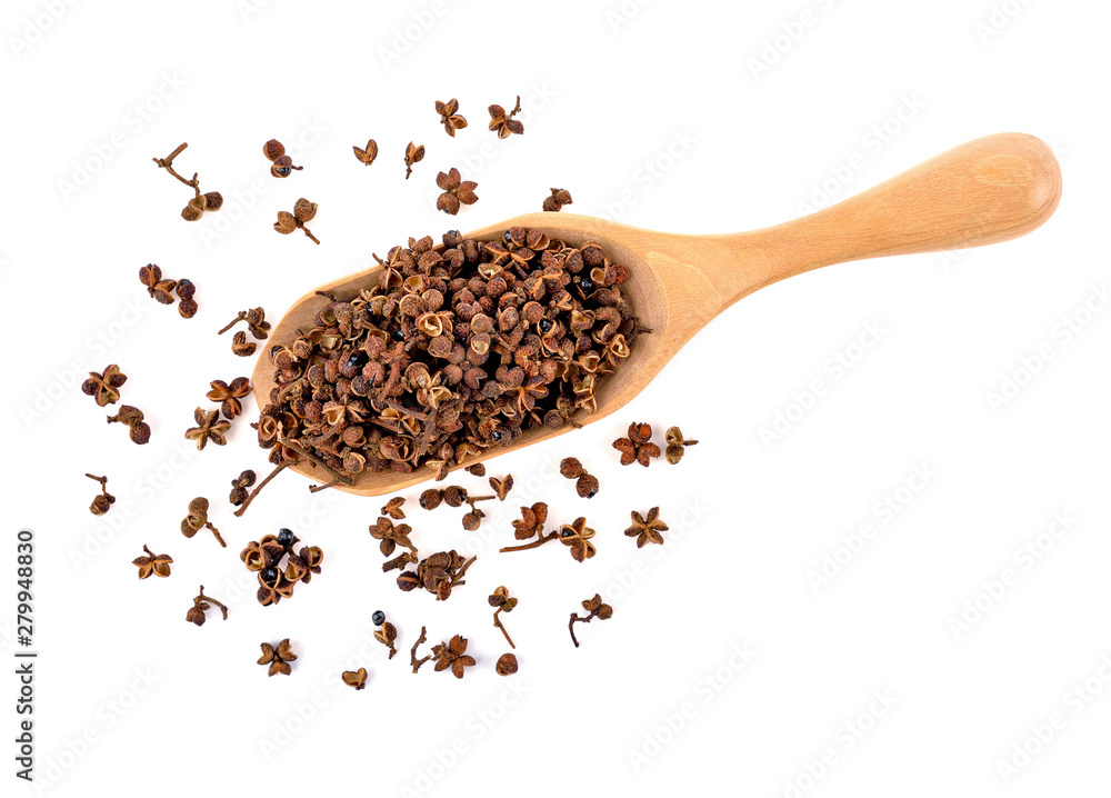Sichuan pepper isolated on white background Sichuan pepper isolated on white background