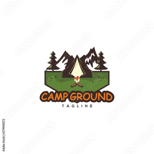 Wallpaper Mural camping ground premium logo design Torontodigital.ca