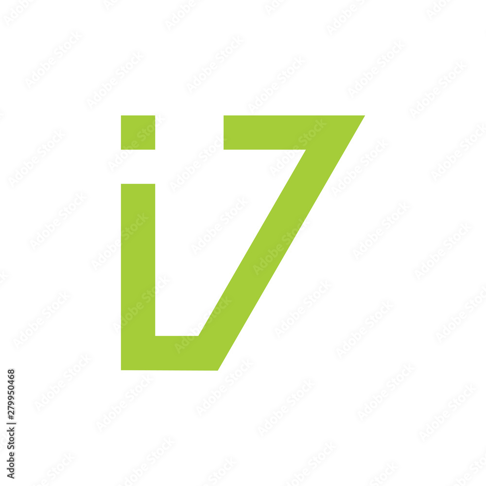 letter i7 symbol logo vector letter i7 symbol logo vector