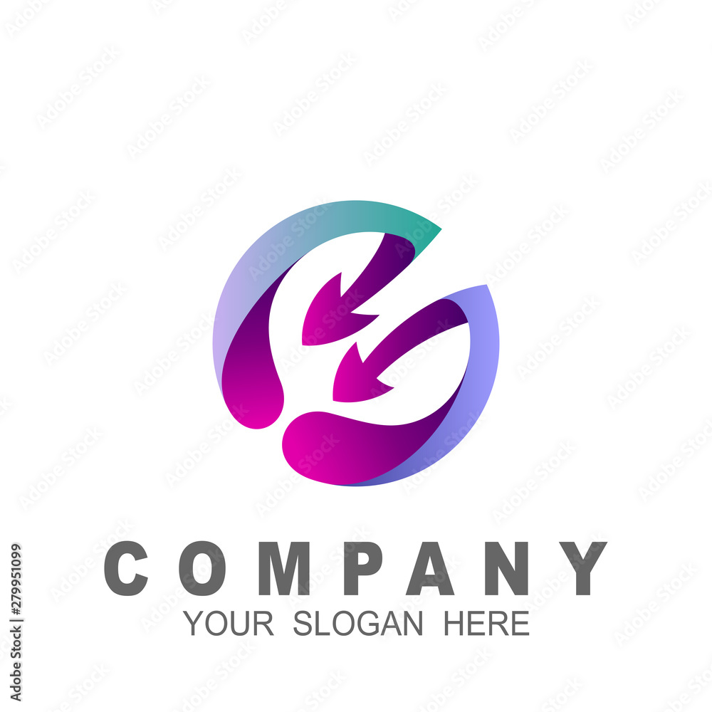 logo arrow and circle icon, technology logo vector icon logo arrow and circle icon, technology logo vector icon