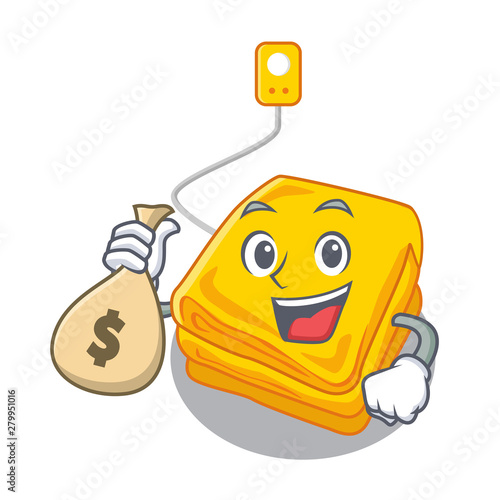 With money bag electric blanket in the character shape
