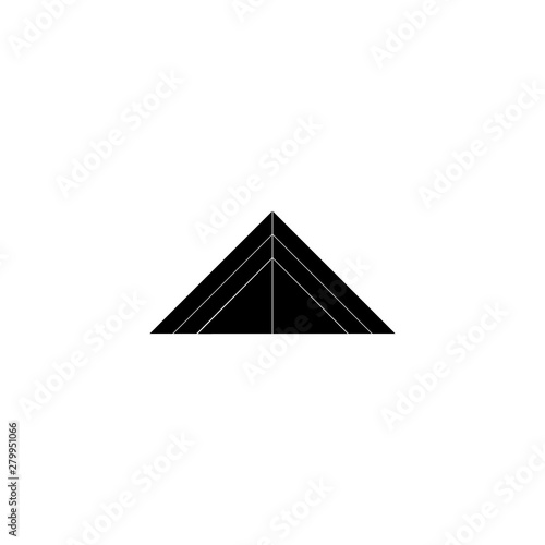 simple geometric pyramid 3d design logo vector