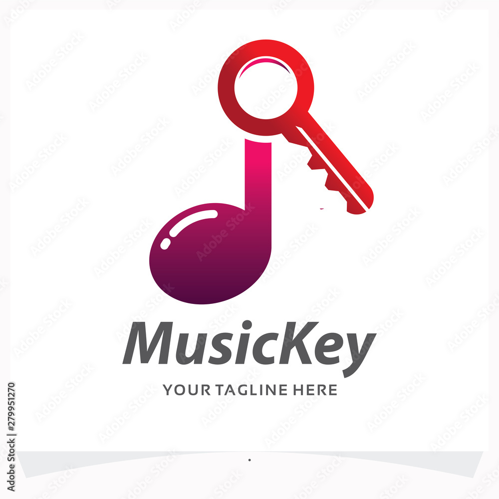 Music Key Logo Design Template Music Key Logo Design Template