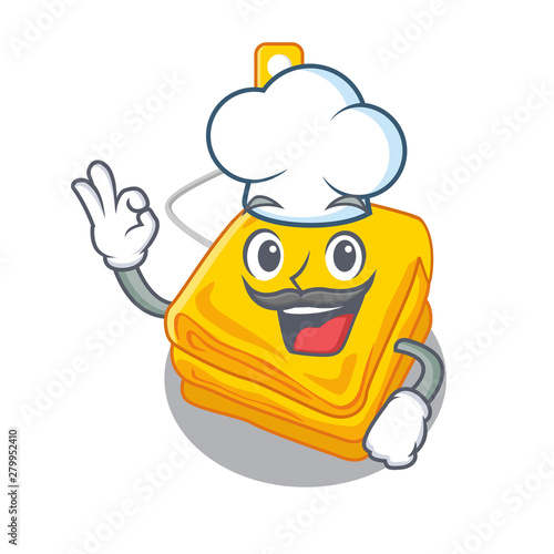 Chef electric blanket isolated with the cartoon