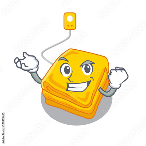 Successful electric blanket isolated with the cartoon