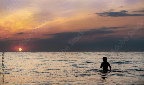 beautiful sunrise on the Mediterranean coast © OLEKSII