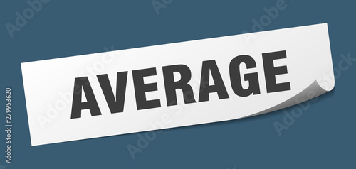 average sticker. average square isolated sign. average