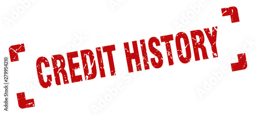 credit history stamp. credit history square grunge sign. credit history