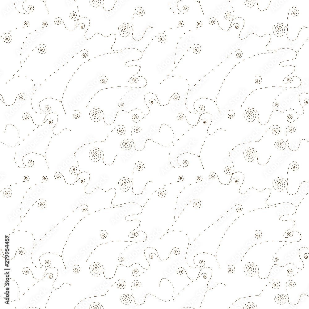 vector seamless pattern curls dotted vector seamless pattern curls dotted