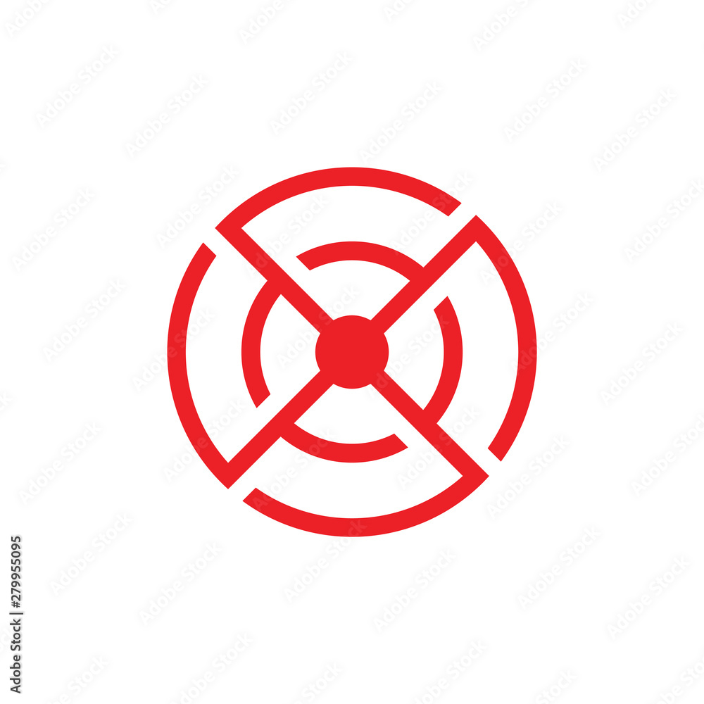 pointing target circle design symbol vector