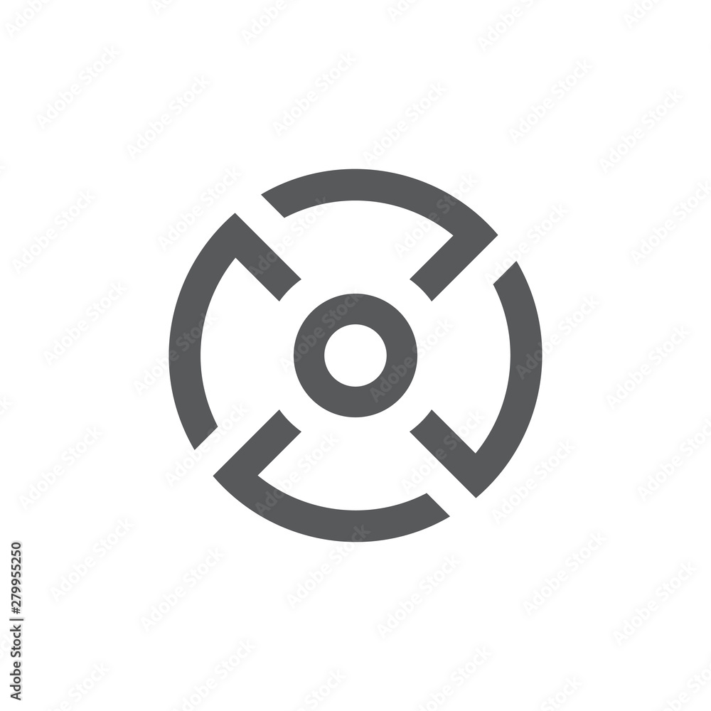 circle four arrows geometric logo vector circle four arrows geometric logo vector