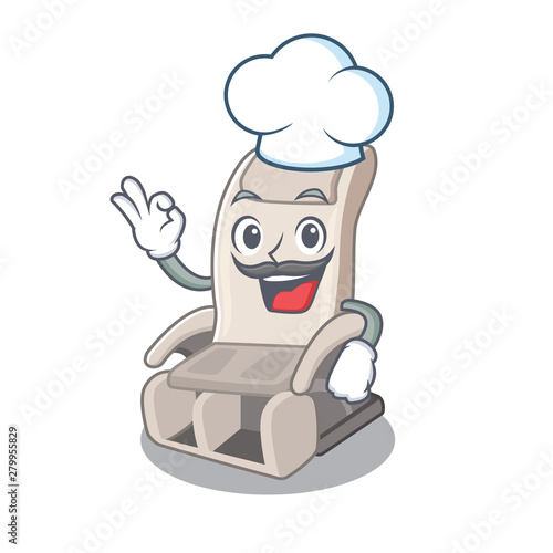 Chef massage chair in the mascot shape