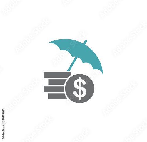 Insurance related icon on background for graphic and web design. Simple illustration. Internet concept symbol for website button or mobile app.