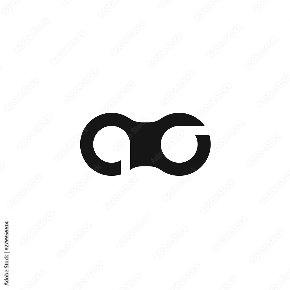 letter q and c forming bike chain unique logo. vector illustration. simple style. suitable for bike web , app or bike shop. letter q and c forming bike chain unique logo. vector illustration. simple style. suitable for bike web , app or bike shop.