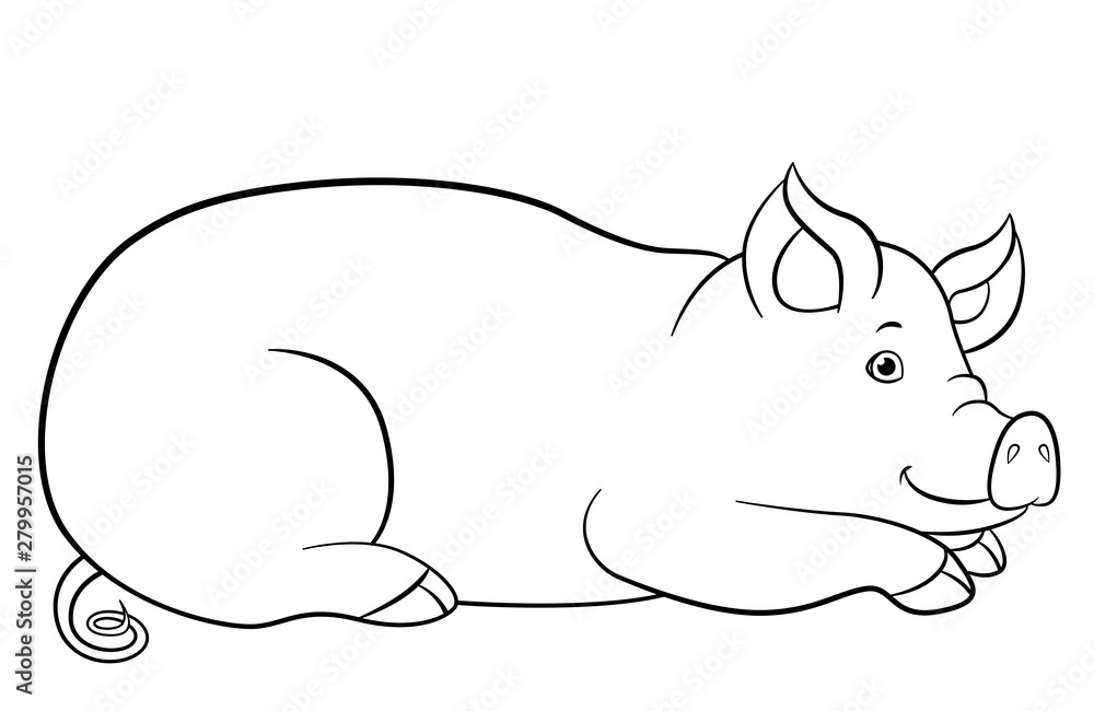 95 Coloring Pages Cute Pig  Best Free