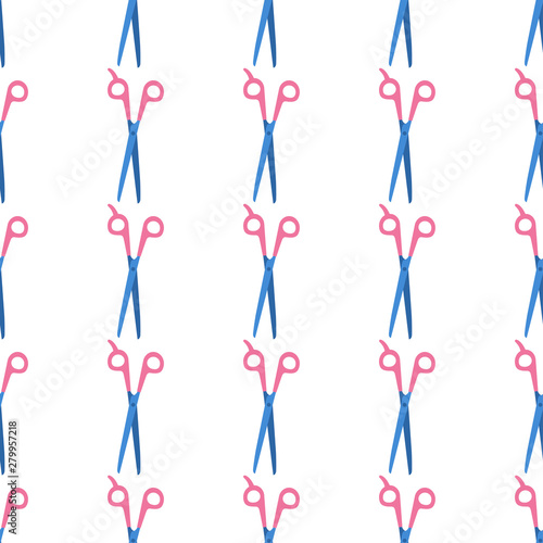 Womens hair salon seamless pattern.Design background. Vector illustration