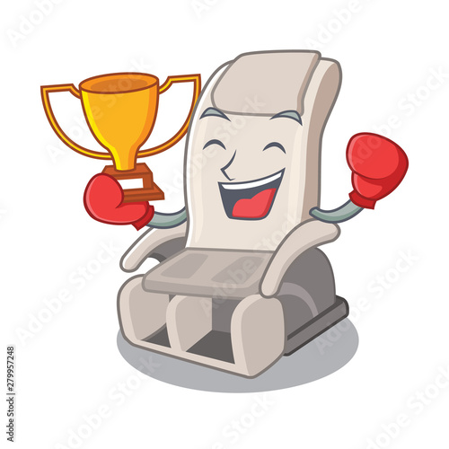 Boxing winner toy massage chair in cartoon shape