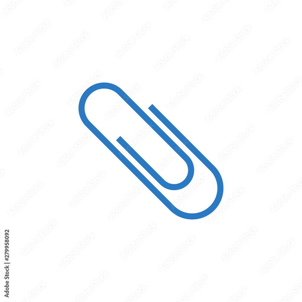 Paper Clip related vector glyph icon. Isolated on white background. Vector illustration.