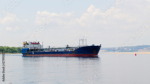 Wallpaper Mural Blue tanker in the strait Torontodigital.ca