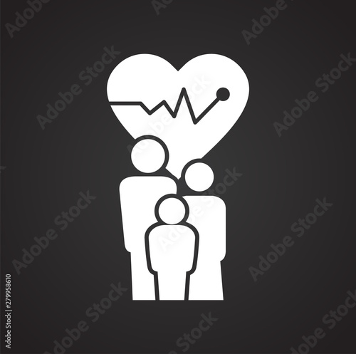 Insurance related icon on background for graphic and web design. Simple illustration. Internet concept symbol for website button or mobile app.
