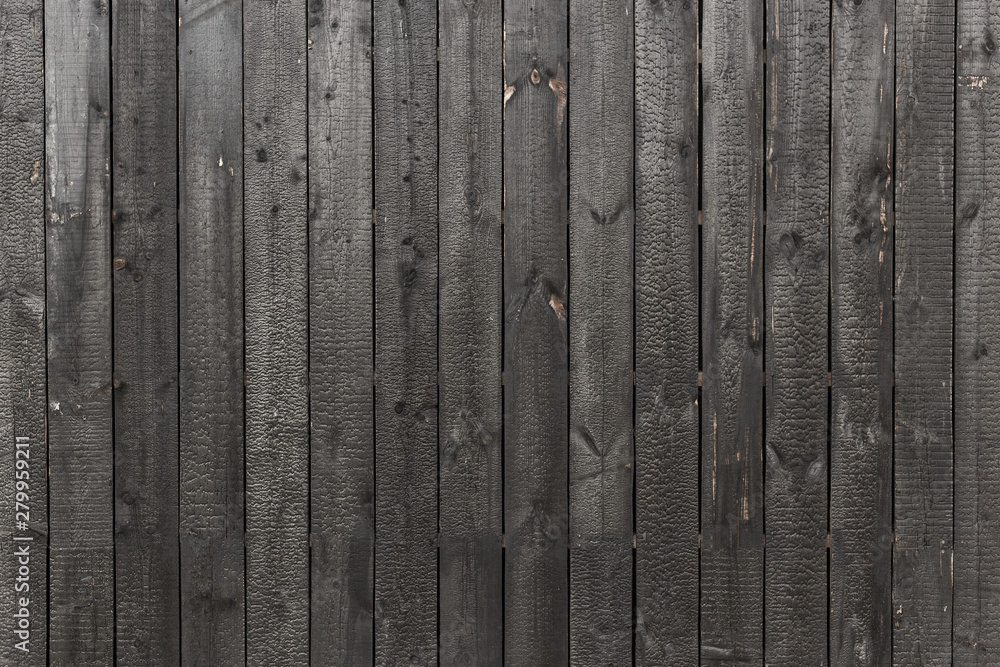 Burnt wooden board texture. ShoSugiBan Yakisugi is a traditional