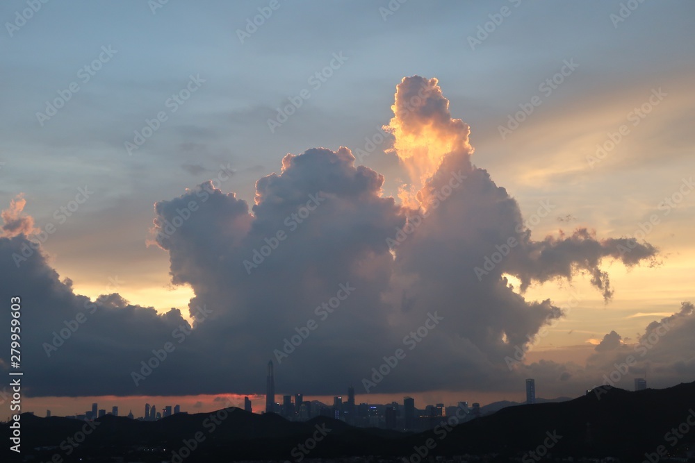Hong Kong Evening Clouds 