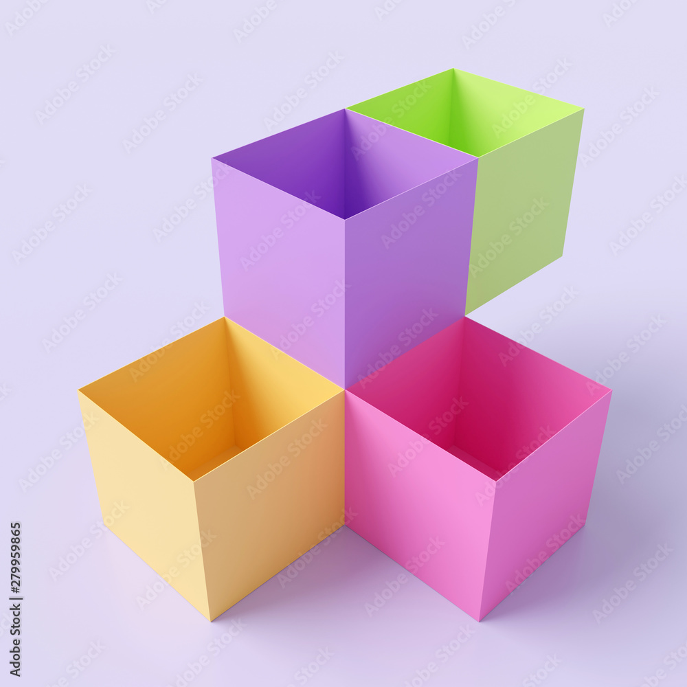 Abstract background of box shape. 3D rendering. Abstract background of box shape. 3D rendering.