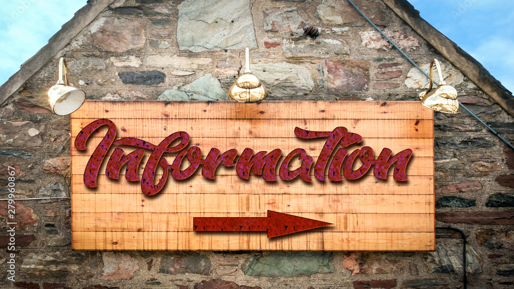 Obraz premium Street Sign to Information
