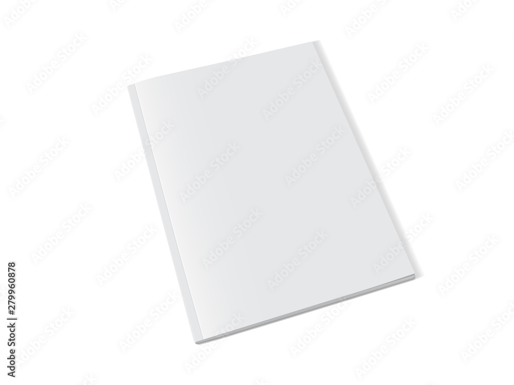 white magazine on white background mock up white magazine on white background mock up