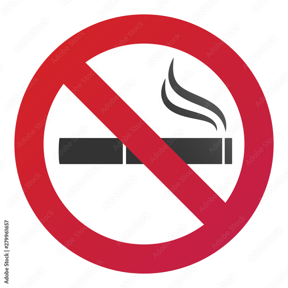 No smoking sign. Forbidden sign icon isolated on white background vector illustration. Black cigarette and smoke, red prohobition circle isolated on white background. No smoking sign. Forbidden sign icon isolated on white background vector illustration. Black cigarette and smoke, red prohobition circle isolated on white background.