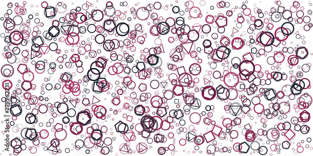Abstract Generative Art color distributed donut figures background illustration Abstract Generative Art color distributed donut figures background illustration