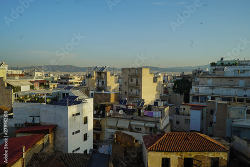 City View of Athens in the summer