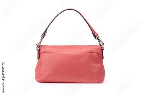 Small women's fashion bag isolated against white background