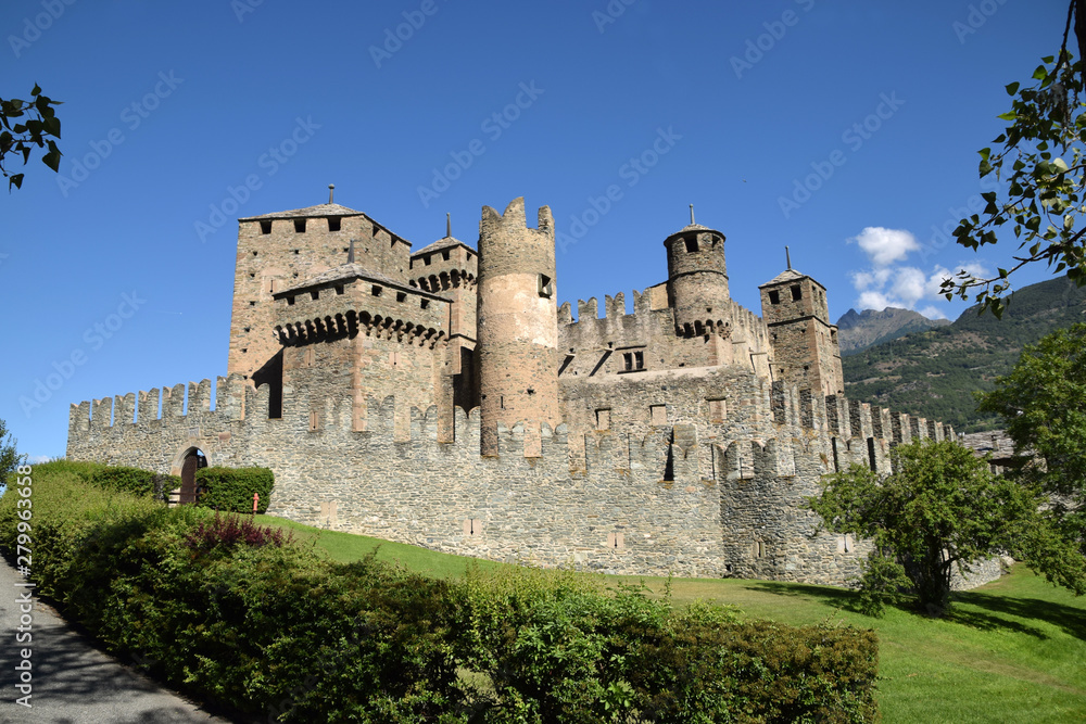Aosta Valley Castles - The magnificent Fenis castle in the Aosta Alps - Italy