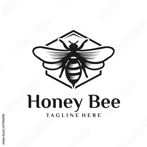 Honey bee simple logo design