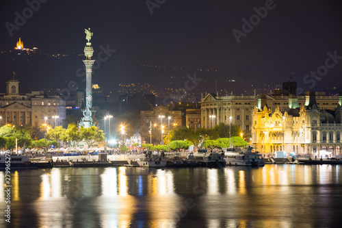 Photography Port Vell   in autumn night. Barcelona
