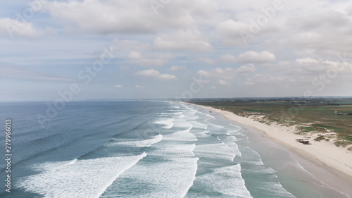 Aerial photography of the French beach of 