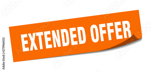 extended offer sticker. extended offer square isolated sign. extended offer
