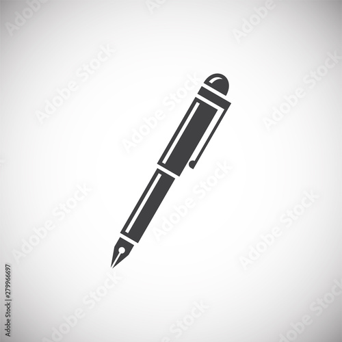 Pen icon on background for graphic and web design. Simple illustration. Internet concept symbol for website button or mobile app.