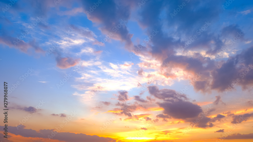 Beautiful sky with clouds background, Sky with clouds weather nature cloud  blue, Blue sky with clouds and sun, Clouds At Sunrise. Photos | Adobe Stock