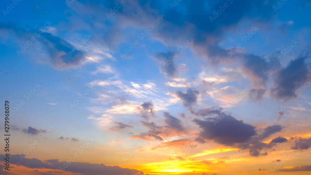 Beautiful sky with clouds background, Sky with clouds weather nature cloud blue, Blue sky with clouds and sun, Clouds At Sunrise.