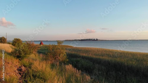 Drone shots taken in Rilland, Netherlands. With a view from Schelde river. photo