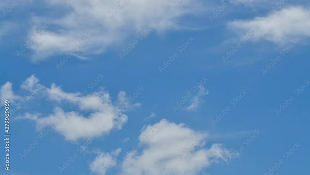Time lapse Video of white cloud moving on blue sky in the afternoon. Time lapse Video of white cloud moving on blue sky in the afternoon.