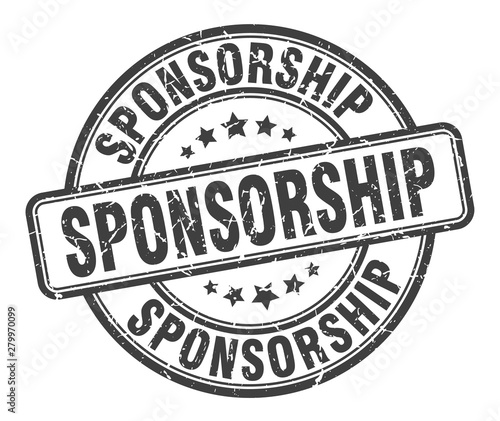 sponsorship stamp. sponsorship round grunge sign. sponsorship