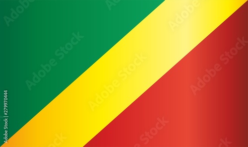 Flag of the Republic of the Congo  Republic of the Congo. Template for award design  an official document with the flag of the Republic of the Congo. Bright  colorful vector illustration for graphic a