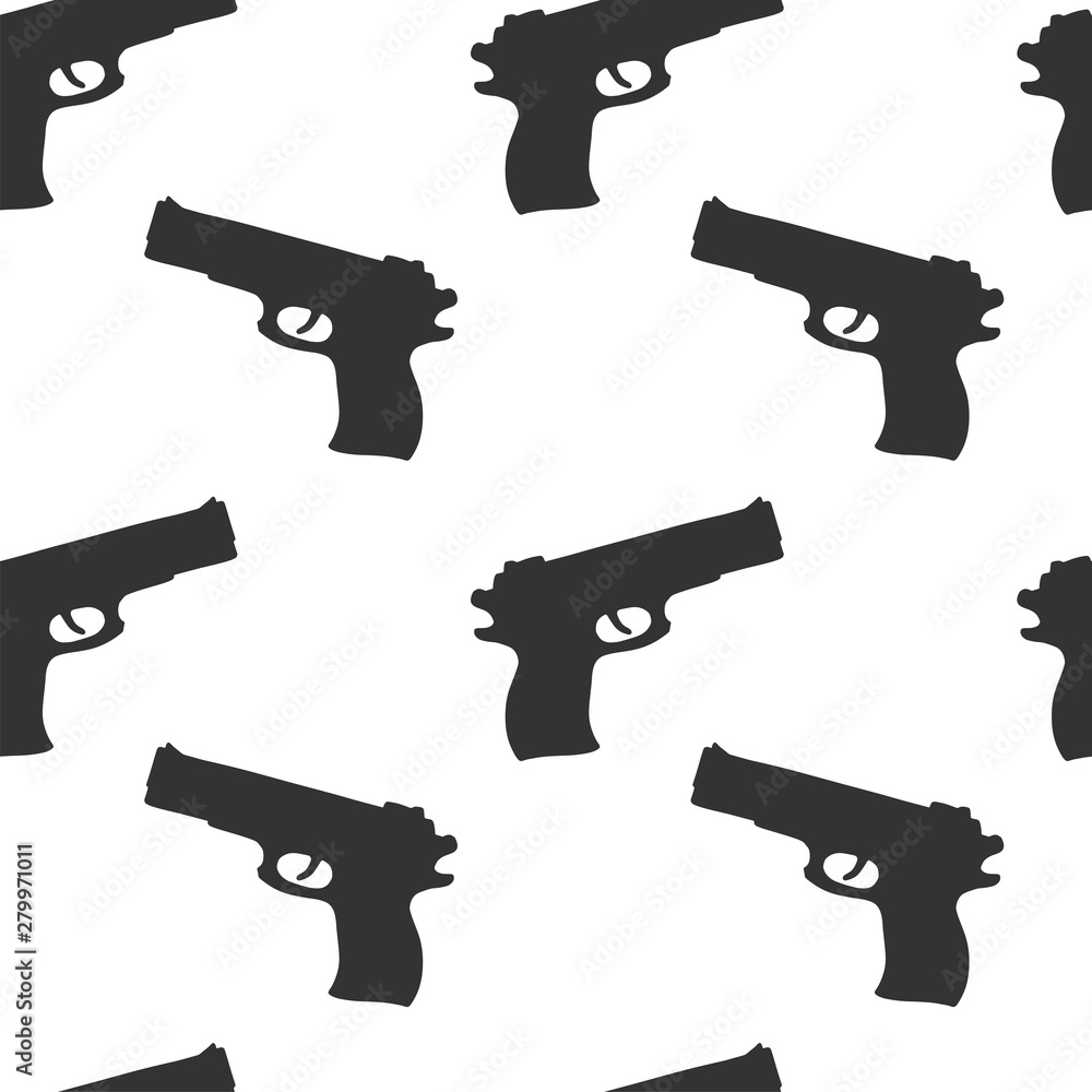 Pistol, firearm for protection. Vector in doodle and sketch style. Pistol, firearm for protection. Vector in doodle and sketch style.