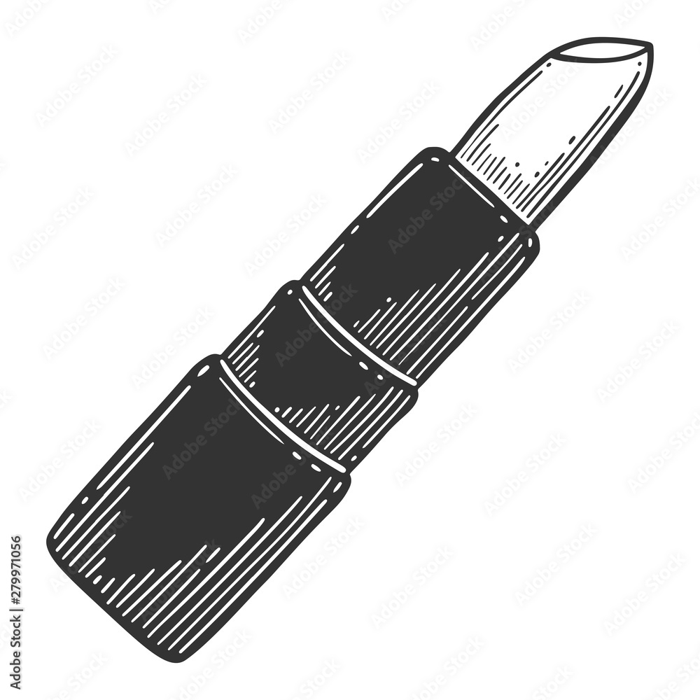 Lip balm, pomade. Vector in doodle and sketch style. Lip balm, pomade. Vector in doodle and sketch style.