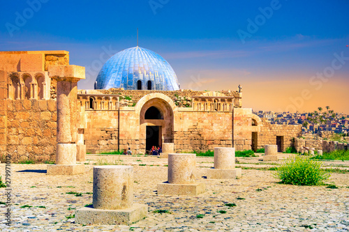 Obraz na plátne Umayyad Palace at the Amman Citadel, Jordan