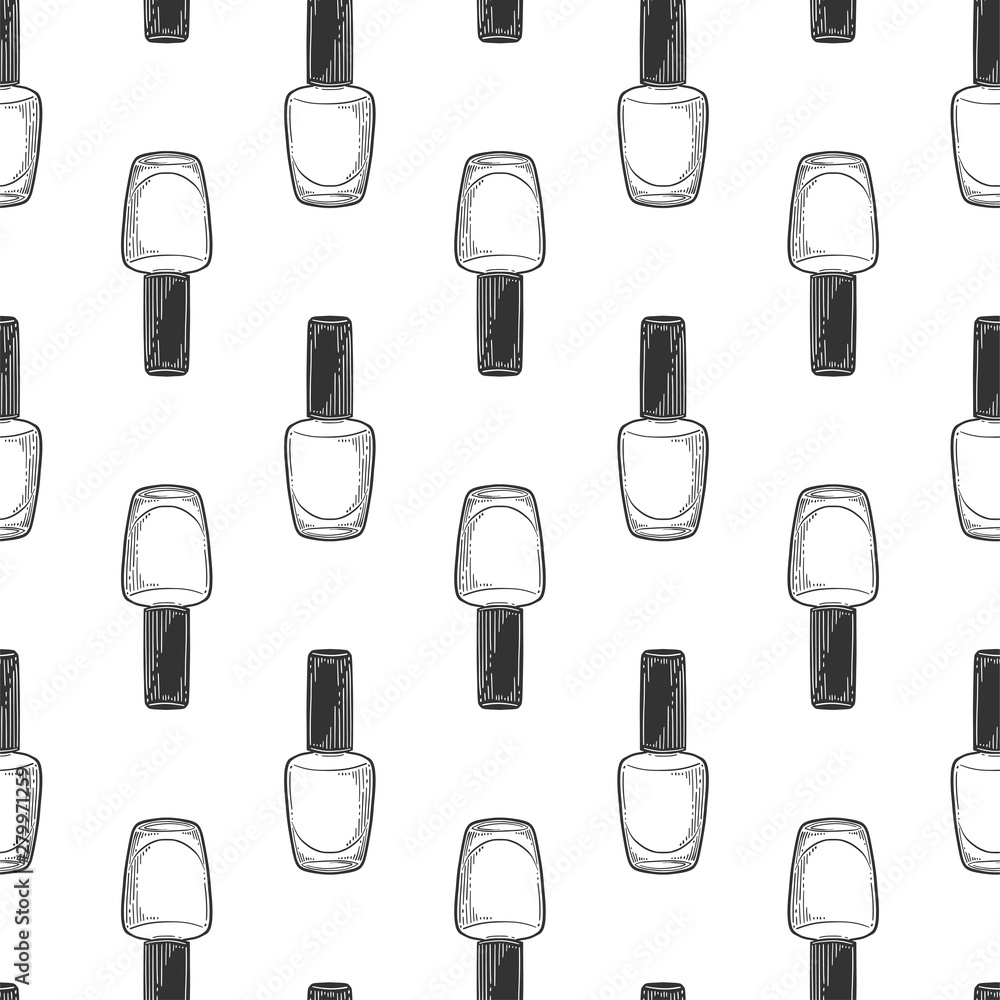 Nail polish. Vector in doodle and sketch style. Nail polish. Vector in doodle and sketch style.